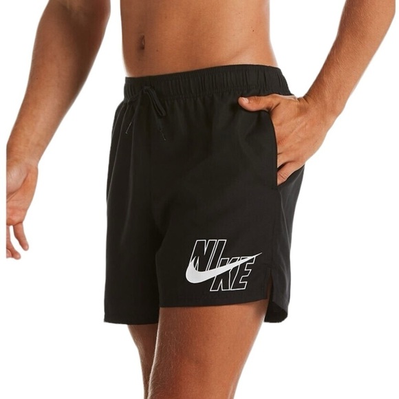 NIKE Black Swim Volley Short Mens Size Small Waist 29” Pull-On NEVER WORN - Picture 1 of 15